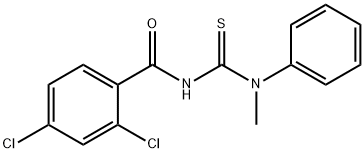 2,4-dichloro-N-{[methyl(phenyl)amino]carbonothioyl}benzamide Struktur