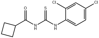 N-{[(2,4-dichlorophenyl)amino]carbonothioyl}cyclobutanecarboxamide Struktur