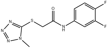 N-(3,4-difluorophenyl)-2-[(1-methyl-1H-tetrazol-5-yl)sulfanyl]acetamide Struktur