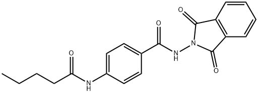 N-(1,3-dioxoisoindol-2-yl)-4-(pentanoylamino)benzamide Struktur