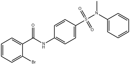 2-bromo-N-(4-{[methyl(phenyl)amino]sulfonyl}phenyl)benzamide Struktur