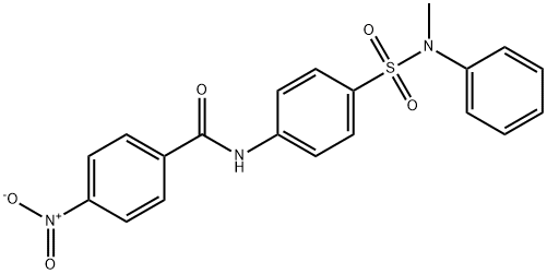 N-(4-{[methyl(phenyl)amino]sulfonyl}phenyl)-4-nitrobenzamide Struktur