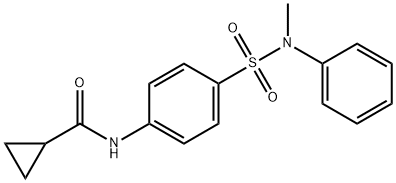 N-(4-{[methyl(phenyl)amino]sulfonyl}phenyl)cyclopropanecarboxamide Struktur