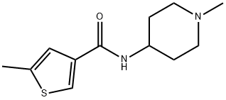 5-methyl-N-(1-methylpiperidin-4-yl)thiophene-3-carboxamide Struktur