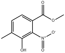 3-Hydroxy-4-methyl-2-nitro-benzoic acid methyl ester Struktur