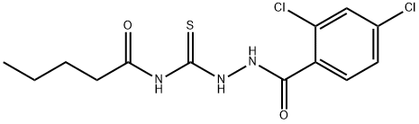 N-[[(2,4-dichlorobenzoyl)amino]carbamothioyl]pentanamide Struktur