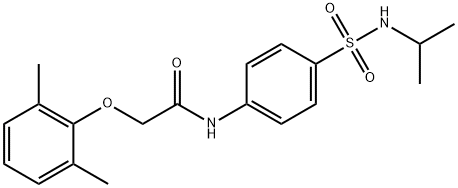 2-(2,6-dimethylphenoxy)-N-[4-(propan-2-ylsulfamoyl)phenyl]acetamide Struktur