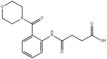 4-{[2-(4-morpholinylcarbonyl)phenyl]amino}-4-oxobutanoic acid Struktur