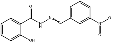 2-hydroxy-N'-(3-nitrobenzylidene)benzohydrazide Struktur