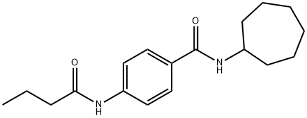 4-(butanoylamino)-N-cycloheptylbenzamide Struktur