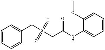 2-benzylsulfonyl-N-(2-methoxyphenyl)acetamide Struktur