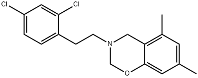 3-[2-(2,4-dichlorophenyl)ethyl]-5,7-dimethyl-2,4-dihydro-1,3-benzoxazine Struktur