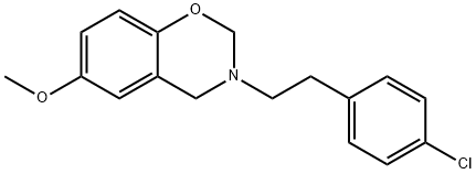 3-[2-(4-chlorophenyl)ethyl]-6-methoxy-2,4-dihydro-1,3-benzoxazine Struktur