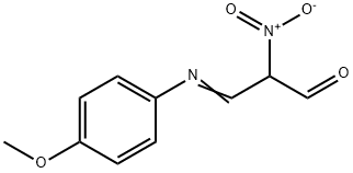 3-(4-Methoxy-phenylimino)-2-nitro-propionaldehyde Struktur