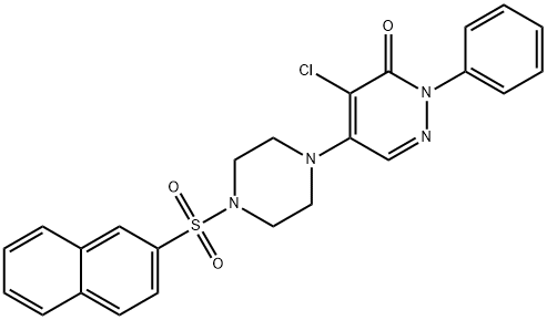 4-chloro-5-[4-(naphthalen-2-ylsulfonyl)piperazin-1-yl]-2-phenylpyridazin-3(2H)-one Struktur