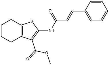 methyl 2-(cinnamoylamino)-4,5,6,7-tetrahydro-1-benzothiophene-3-carboxylate Struktur