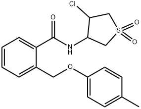 N-(4-chloro-1,1-dioxidotetrahydrothiophen-3-yl)-2-[(4-methylphenoxy)methyl]benzamide Struktur