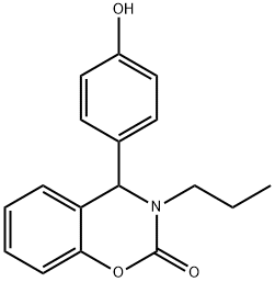 4-(4-Hydroxy-phenyl)-3-propyl-3,4-dihydro-benzo[e][1,3]oxazin-2-one Struktur