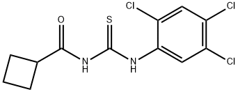 N-{[(2,4,5-trichlorophenyl)amino]carbonothioyl}cyclobutanecarboxamide Struktur