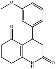 4-(3-methoxyphenyl)-1,3,4,6,7,8-hexahydroquinoline-2,5-dione Struktur