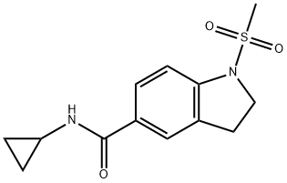 N-cyclopropyl-1-methylsulfonyl-2,3-dihydroindole-5-carboxamide Struktur