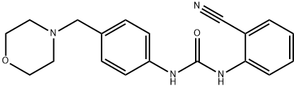 1-(2-cyanophenyl)-3-[4-(morpholin-4-ylmethyl)phenyl]urea Struktur