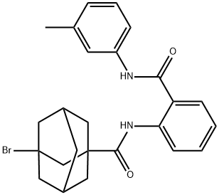 3-bromo-N-[2-[(3-methylphenyl)carbamoyl]phenyl]adamantane-1-carboxamide Struktur