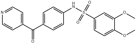 3,4-dimethoxy-N-[4-(pyridine-4-carbonyl)phenyl]benzenesulfonamide Struktur