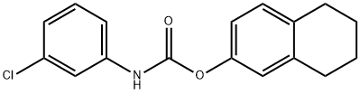 (3-Chloro-phenyl)-carbamic acid 5,6,7,8-tetrahydro-naphthalen-2-yl ester Struktur