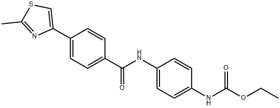 ethyl [4-({[4-(2-methyl-1,3-thiazol-4-yl)phenyl]carbonyl}amino)phenyl]carbamate Struktur