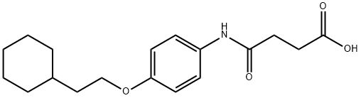 4-{[4-(2-cyclohexylethoxy)phenyl]amino}-4-oxobutanoic acid Struktur