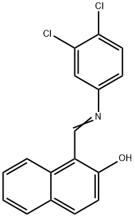 2-Naphthalenol, 1-[[(3,4-dichlorophenyl)imino]methyl]- Struktur