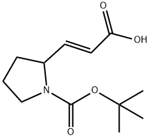 3-(1-(tert-butoxycarbonyl)pyrrolidin-2-yl)acrylic acid Struktur