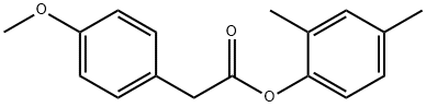 2,4-dimethylphenyl (4-methoxyphenyl)acetate Struktur