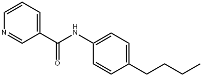 3-Pyridinecarboxamide,N-(4-butylphenyl)- Struktur