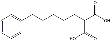 Propanedioicacid, 2-(5-phenylpentyl)- Struktur