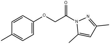 3,5-dimethyl-1-[(4-methylphenoxy)acetyl]-1H-pyrazole Struktur