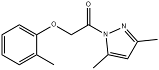 3,5-dimethyl-1-[(2-methylphenoxy)acetyl]-1H-pyrazole Struktur