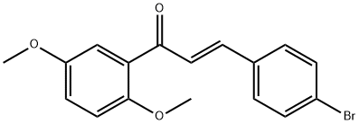 (2E)-3-(4-bromophenyl)-1-(2,5-dimethoxyphenyl)prop-2-en-1-one Struktur