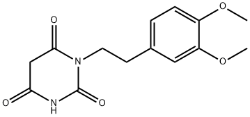 1-[2-(3,4-Dimethoxy-phenyl)-ethyl]-pyrimidine-2,4,6-trione Struktur