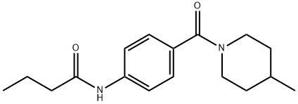 N-[4-(4-methylpiperidine-1-carbonyl)phenyl]butanamide Struktur