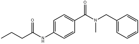 N-benzyl-4-(butanoylamino)-N-methylbenzamide Struktur