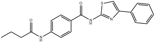 4-(butanoylamino)-N-(4-phenyl-1,3-thiazol-2-yl)benzamide Struktur