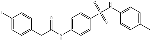 2-(4-fluorophenyl)-N-[4-[(4-methylphenyl)sulfamoyl]phenyl]acetamide Struktur