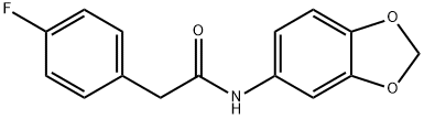 N-(1,3-benzodioxol-5-yl)-2-(4-fluorophenyl)acetamide Struktur