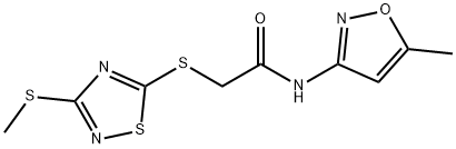 N-(5-methyl-1,2-oxazol-3-yl)-2-{[3-(methylsulfanyl)-1,2,4-thiadiazol-5-yl]sulfanyl}acetamide Struktur