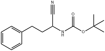 tert-butyl N-(1-cyano-3-phenylpropyl)carbamate Struktur