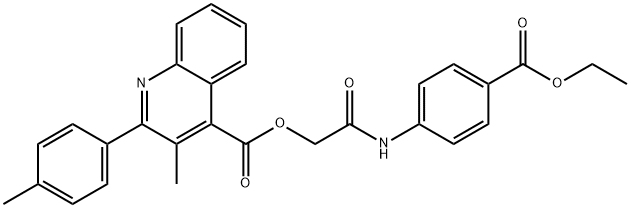 2-{[4-(ethoxycarbonyl)phenyl]amino}-2-oxoethyl 3-methyl-2-(4-methylphenyl)quinoline-4-carboxylate Struktur