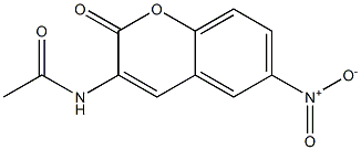 Acetamide, N-(6-nitro-2-oxo-2H-1-benzopyran-3-yl)- Struktur