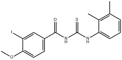 N-{[(2,3-dimethylphenyl)amino]carbonothioyl}-3-iodo-4-methoxybenzamide Struktur